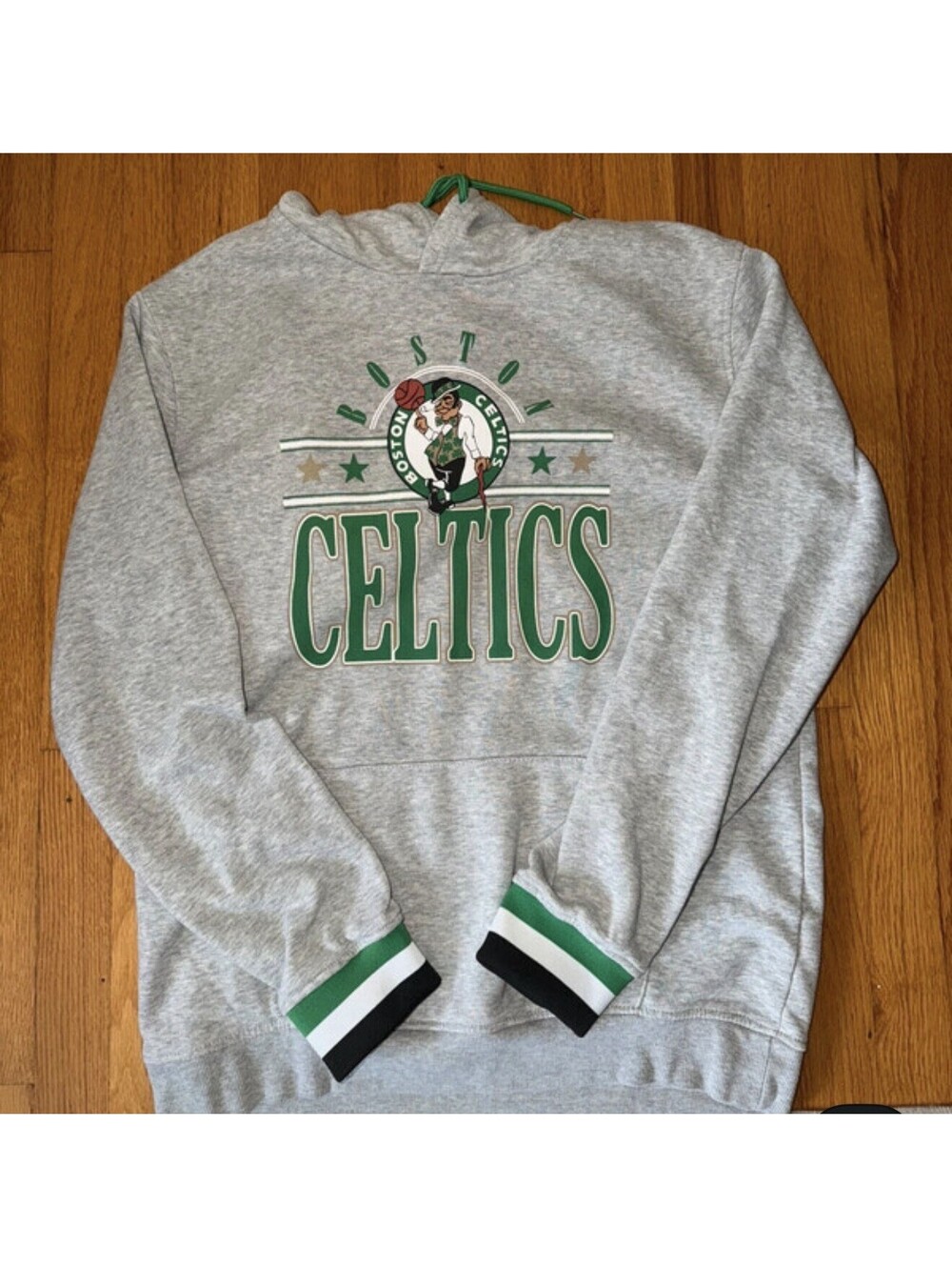 Boston Celtics Sweatshirt Mens Large Gray NBA Basketball Pullover Graphic